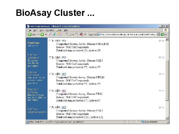 Bio. Asay Cluster. . . Bio. Asay Cluster. . .
