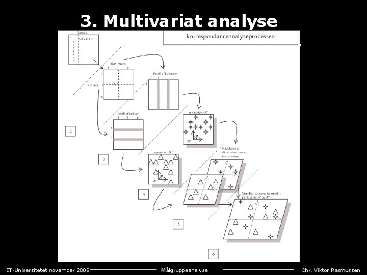 3. Multivariat analyse Det multi-dimensionelle rum. IT-Universitetet november 2008 Målgruppeanalyse Chr. Viktor Rasmussen 