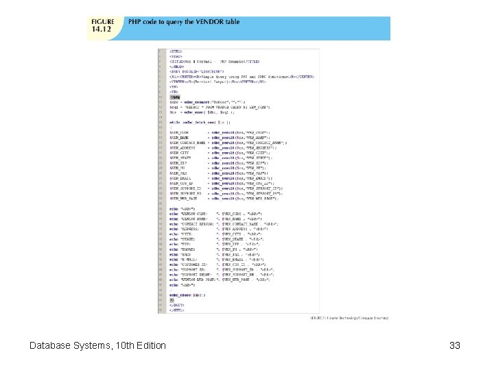 Database Systems, 10 th Edition 33 