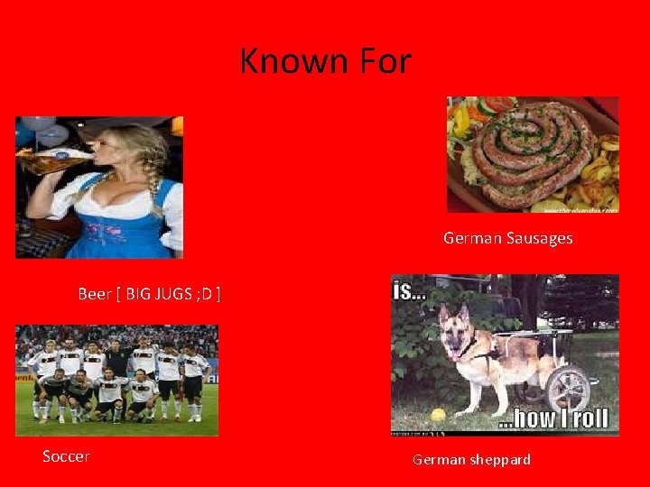 Known For German Sausages Beer [ BIG JUGS ; D ] Soccer German sheppard