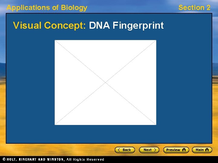 Applications of Biology Visual Concept: DNA Fingerprint Section 2 