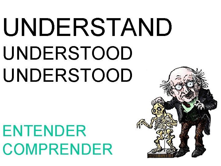 UNDERSTAND UNDERSTOOD ENTENDER COMPRENDER 