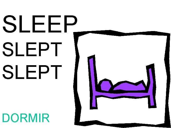 SLEEP SLEPT DORMIR 