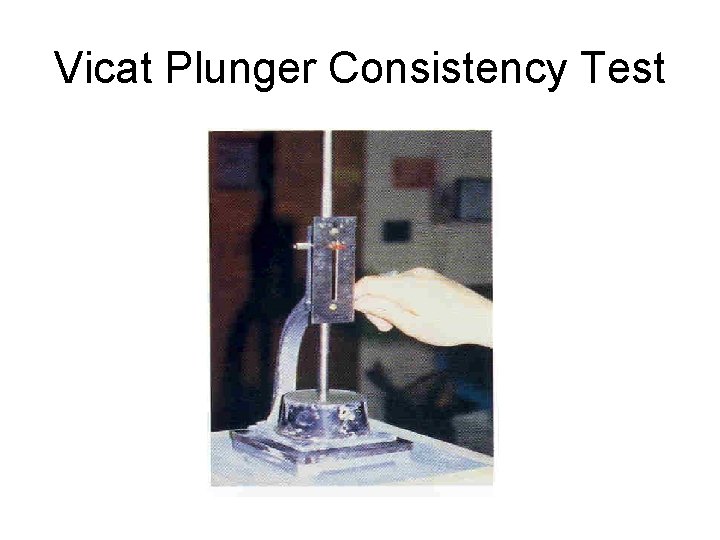 Vicat Plunger Consistency Test 