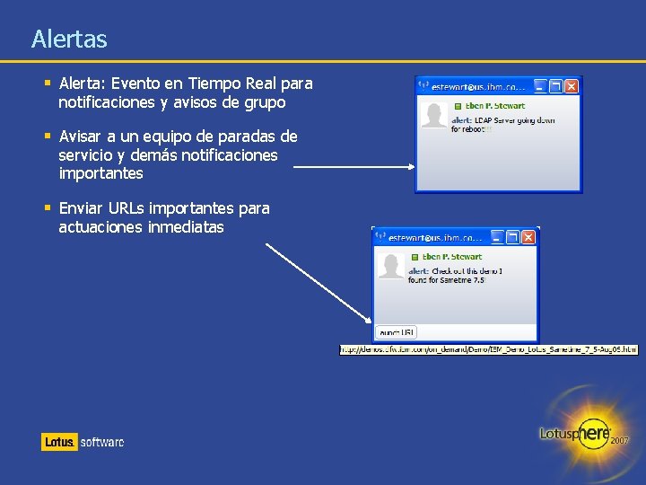 Alertas § Alerta: Evento en Tiempo Real para notificaciones y avisos de grupo §