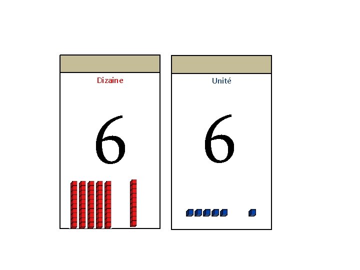 Dizaine Unité 6 6 Dizaine Unité 6 6