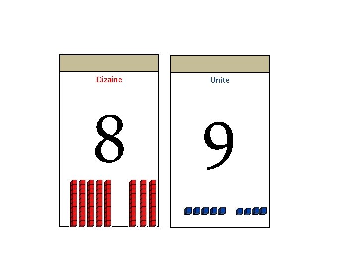 Dizaine Unité 8 9 Dizaine Unité 8 9