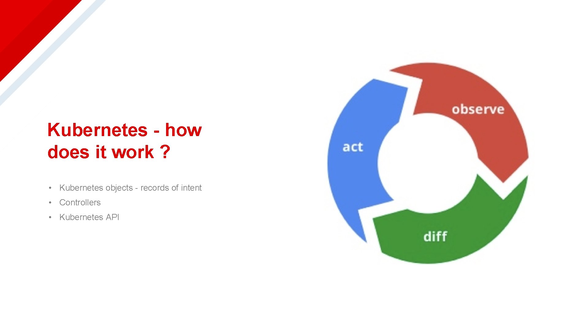 Kubernetes - how does it work ? • Kubernetes objects - records of intent