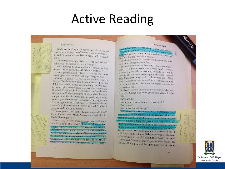 Active Reading St Leonard’s College Subheading if needed 