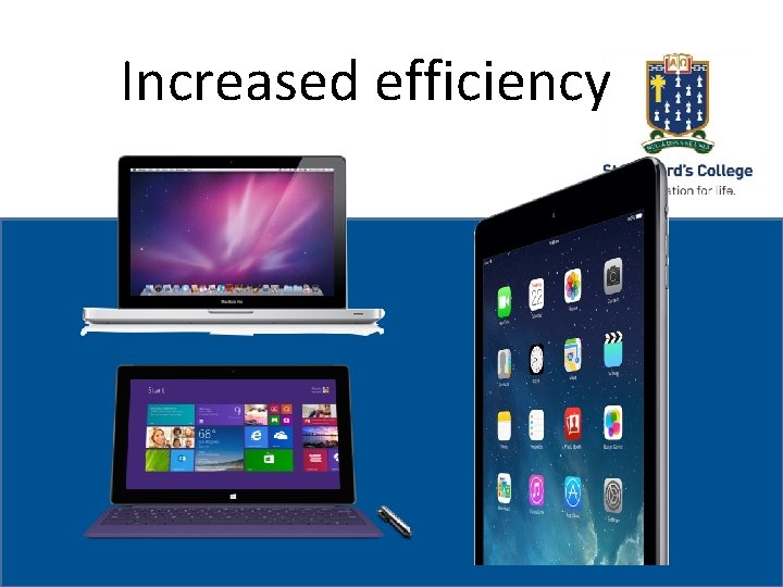 Increased efficiency St Leonard’s College Subheading if needed 