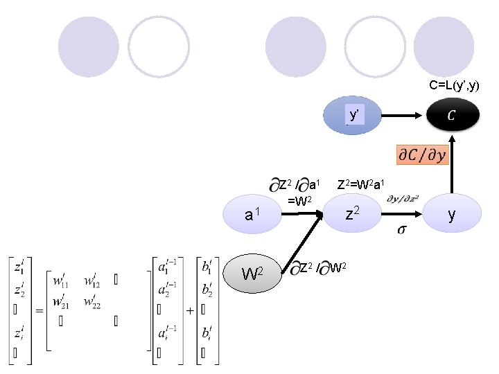 C=L(y’, y) y’ a 1 W 2 Z 2 / a 1 =W 2 C=L(y’, y) y’ a 1 W 2 Z 2 / a 1 =W 2
