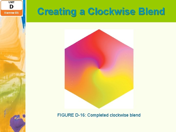 Creating a Clockwise Blend FIGURE D-16: Completed clockwise blend 