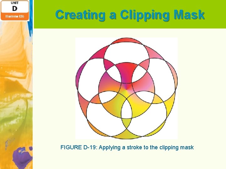 Creating a Clipping Mask FIGURE D-19: Applying a stroke to the clipping mask 