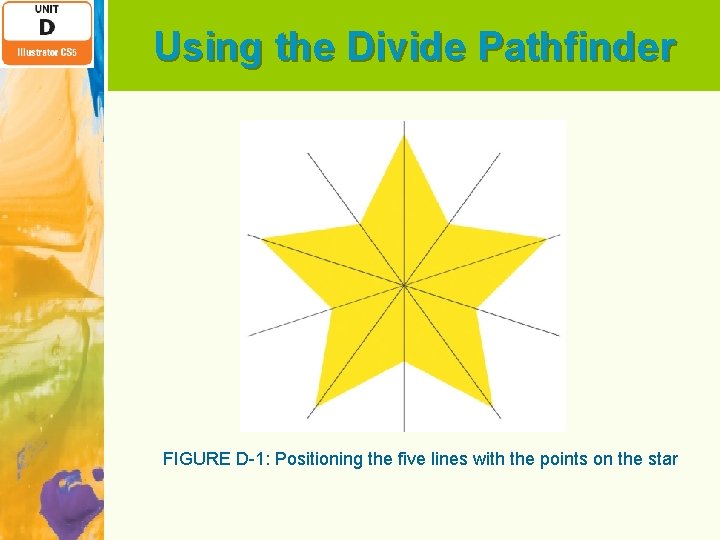 Using the Divide Pathfinder FIGURE D-1: Positioning the five lines with the points on