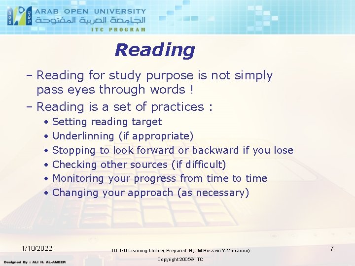 Reading – Reading for study purpose is not simply pass eyes through words !