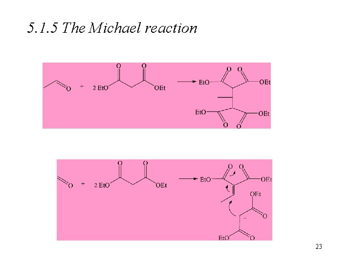 5. 1. 5 The Michael reaction 23 