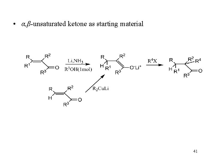  • α, β-unsaturated ketone as starting material 41 