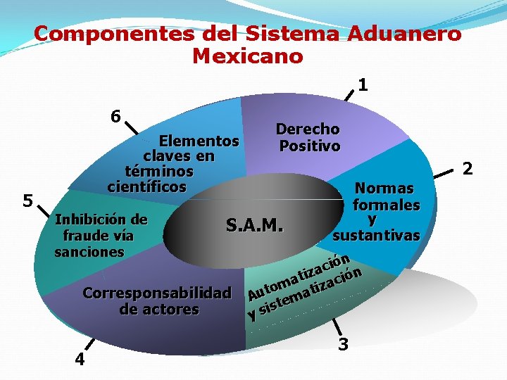 Componentes del Sistema Aduanero Mexicano 1 6 Elementos claves en términos científicos 5 Inhibición