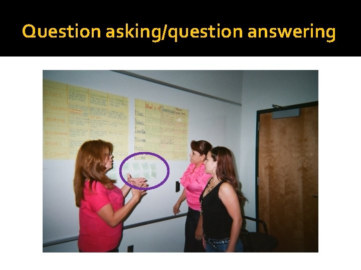 Question asking/question answering 