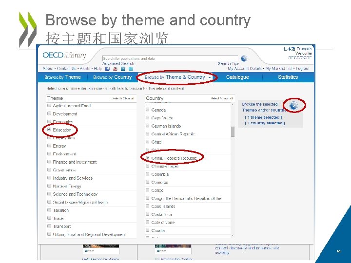 Browse by theme and country 按主题和国家浏览 14 