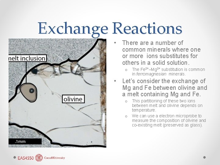 Exchange Reactions • There a number of common minerals where one or more ions
