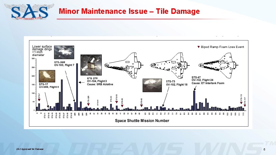 Minor Maintenance Issue – Tile Damage SAS Approved for Release 5 