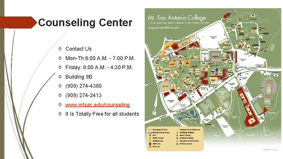 Counseling Center Contact Us Mon-Th: 8: 00 A. M. - 7: 00 P. M.