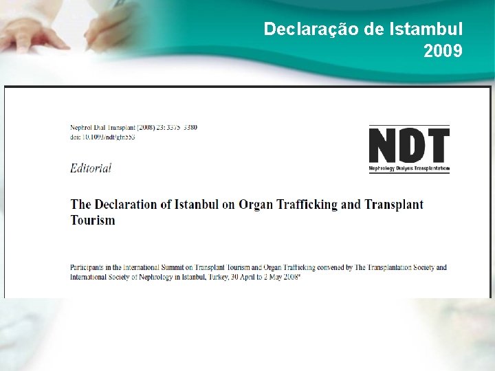 Declaração de Istambul 2009 