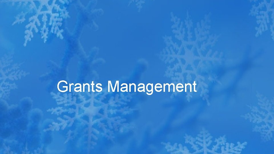 Grants Management 