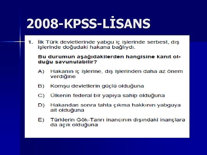 2008 -KPSS-LİSANS 