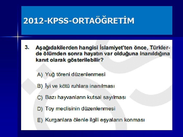 2012 -KPSS-ORTAÖĞRETİM 