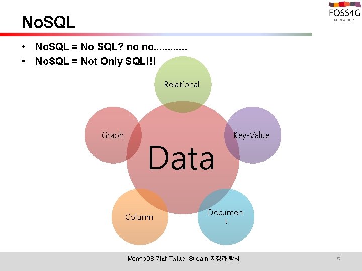 No. SQL • No. SQL = No SQL? no no. . . • No.