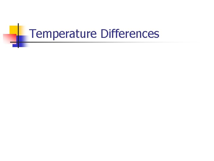 Temperature Differences 