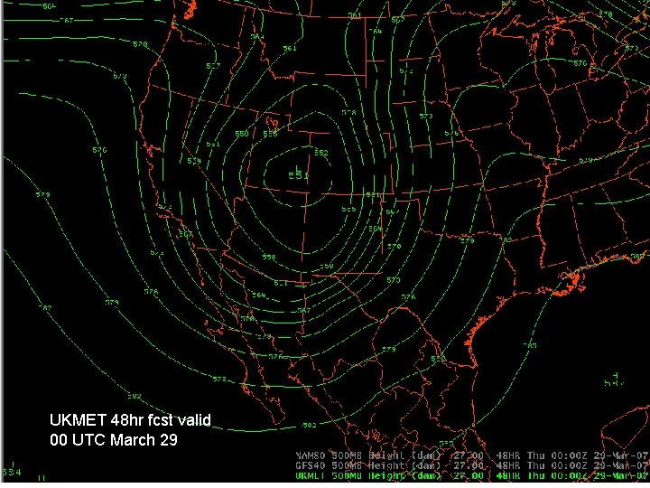 UKMET 48 hr fcst valid 00 UTC March 29 