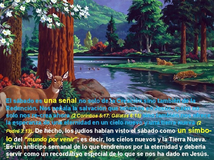 El sábado es una señal no solo de la Creación sino también de la