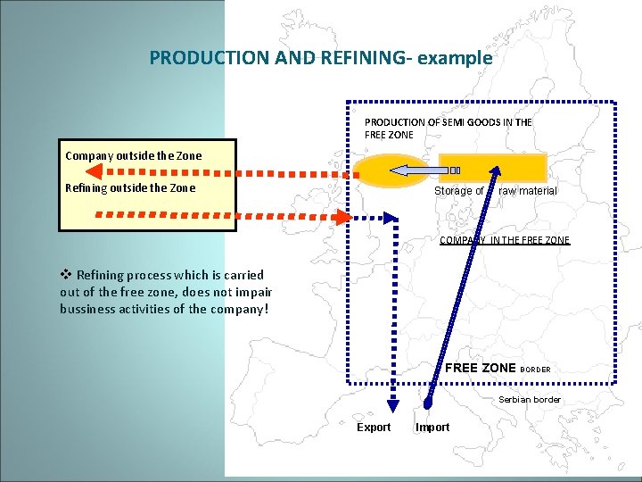 PRODUCTION AND REFINING- example PRODUCTION OF SEMI GOODS IN THE FREE ZONE Company outside