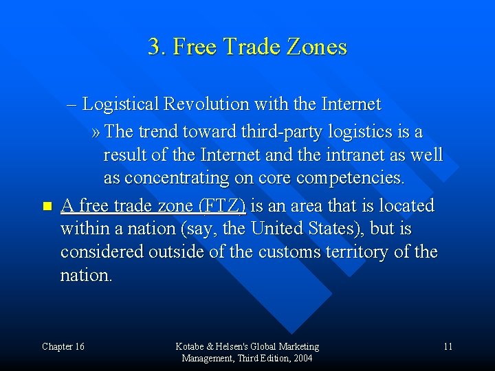 3. Free Trade Zones n – Logistical Revolution with the Internet » The trend