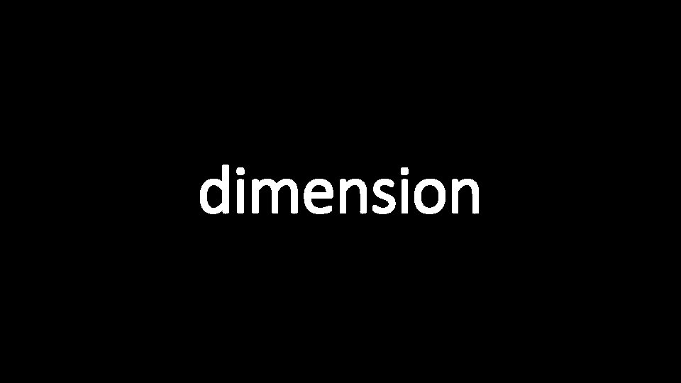 dimension 