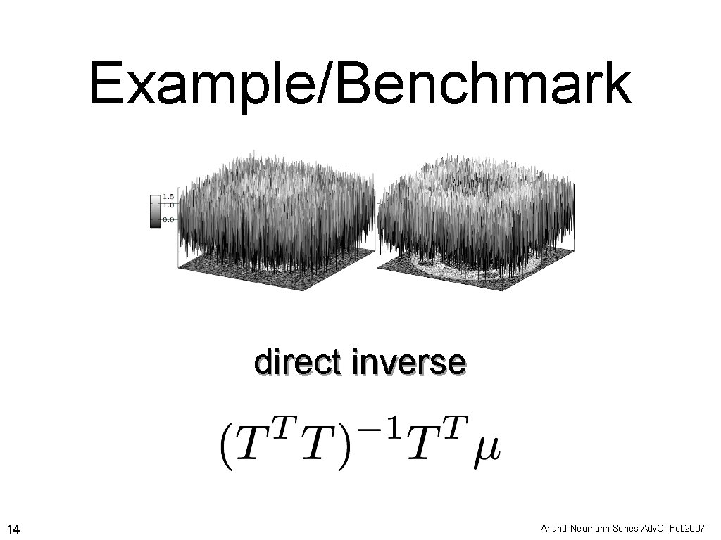 Example/Benchmark direct inverse 14 Anand-Neumann Series-Adv. Ol-Feb 2007 