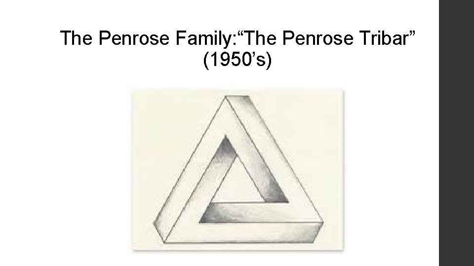 The Penrose Family: “The Penrose Tribar” (1950’s) 