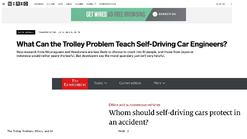 The Trolley Problem, Ethics, and AI PAGE 2 