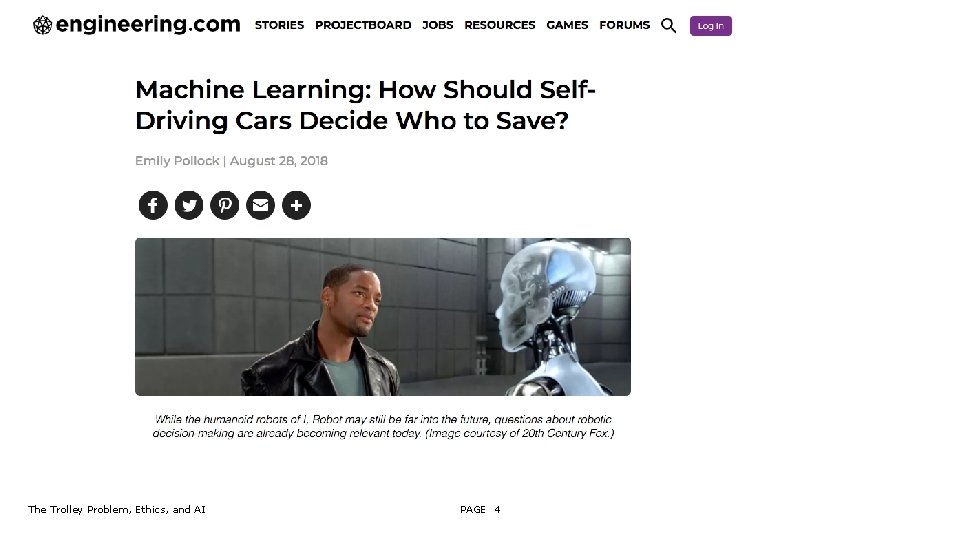 The Trolley Problem, Ethics, and AI PAGE 4 