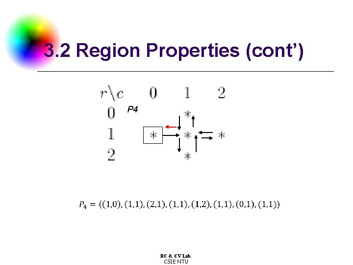 3. 2 Region Properties (cont’) P 4 DC & CV Lab. CSIE NTU 