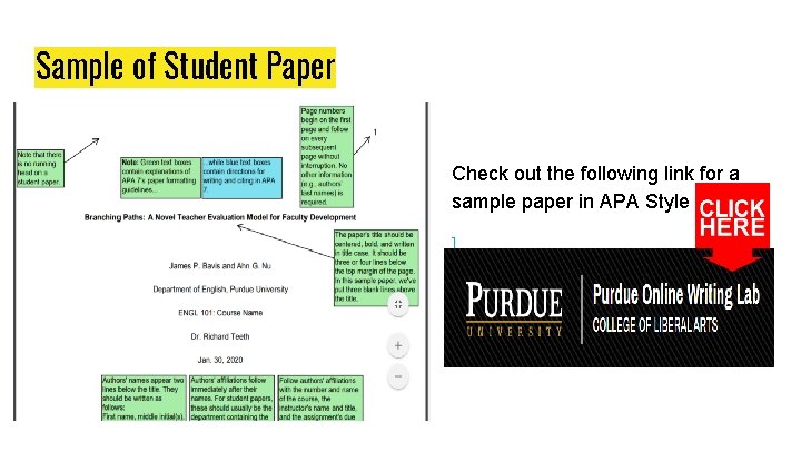 Sample of Student Paper Check out the following link for a sample paper in