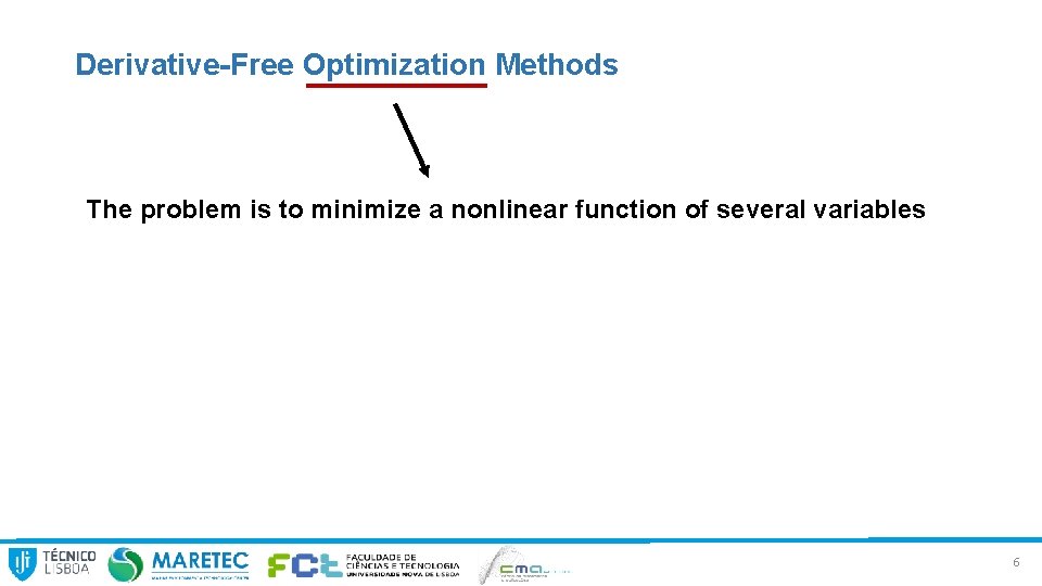 Derivative-Free Optimization Methods The problem is to minimize a nonlinear function of several variables