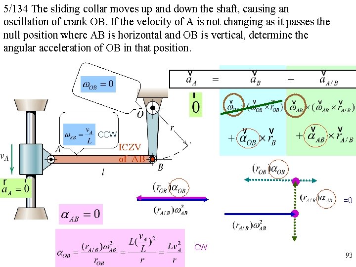 5/134 The sliding collar moves up and down the shaft, causing an oscillation of