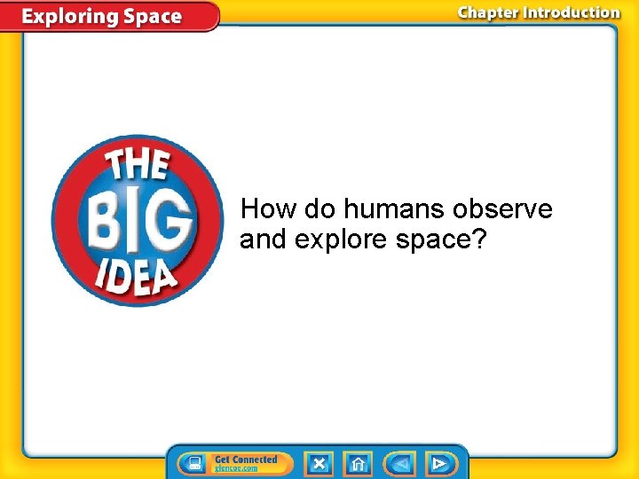 How do humans observe and explore space? 