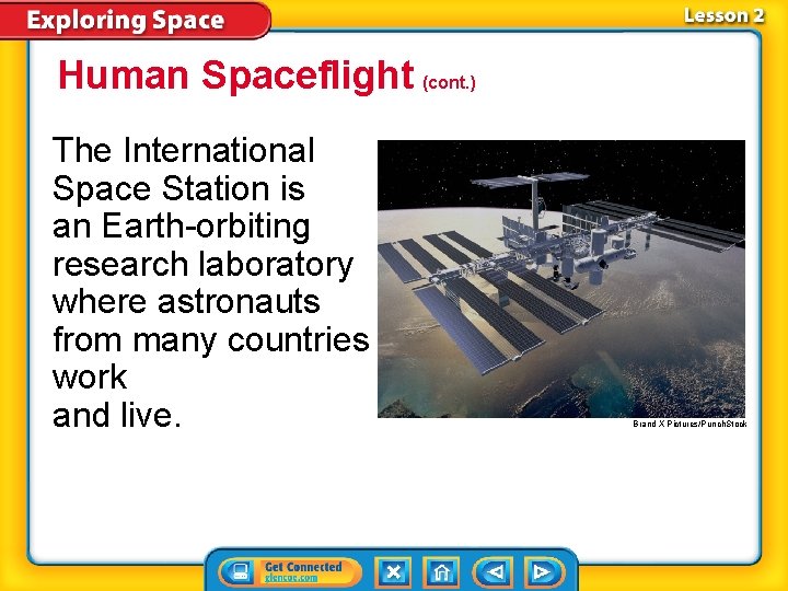 Human Spaceflight (cont. ) The International Space Station is an Earth-orbiting research laboratory where