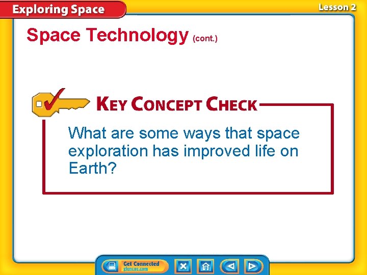 Space Technology (cont. ) What are some ways that space exploration has improved life
