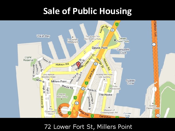 Sale of Public Housing 72 Lower Fort St, Millers Point 